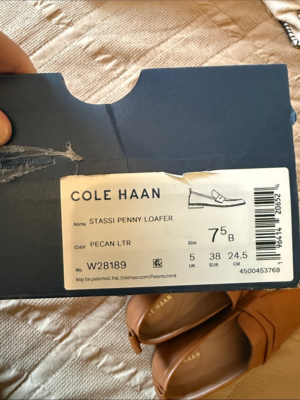 Cole Haan Women’s Tan Leather Penny Loafers - Picture 2 of 6